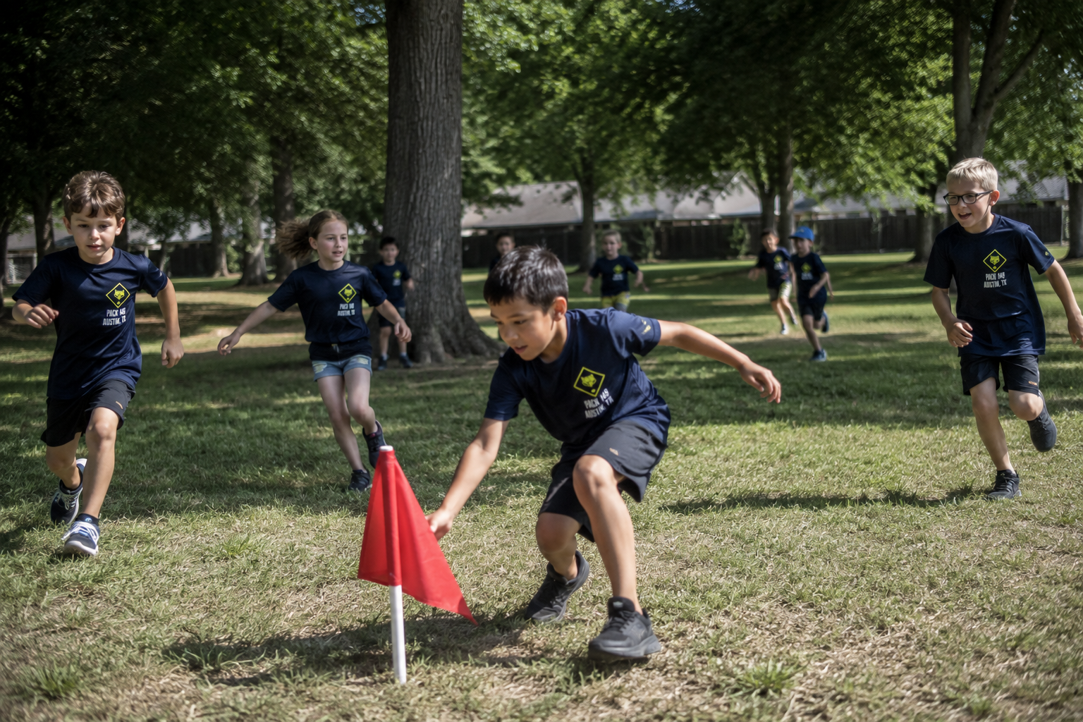 Scouts playing Capture the Flag