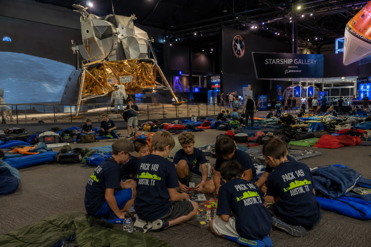 Scouts at NASA Space Center overnight